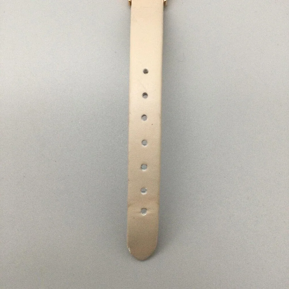 Armitron Diamond Womens Watch 24mm Gold Tone Beige Leather Band New Battery